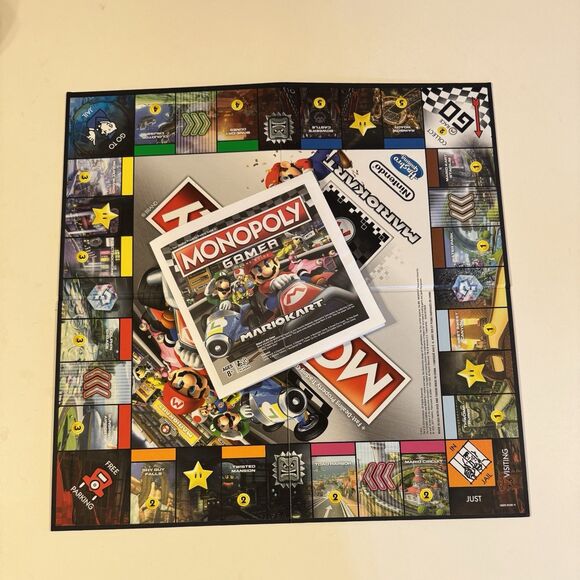 Monopoly Gamer Mario Kart Replacement Board & Instructions Only - Picture 1 of 2